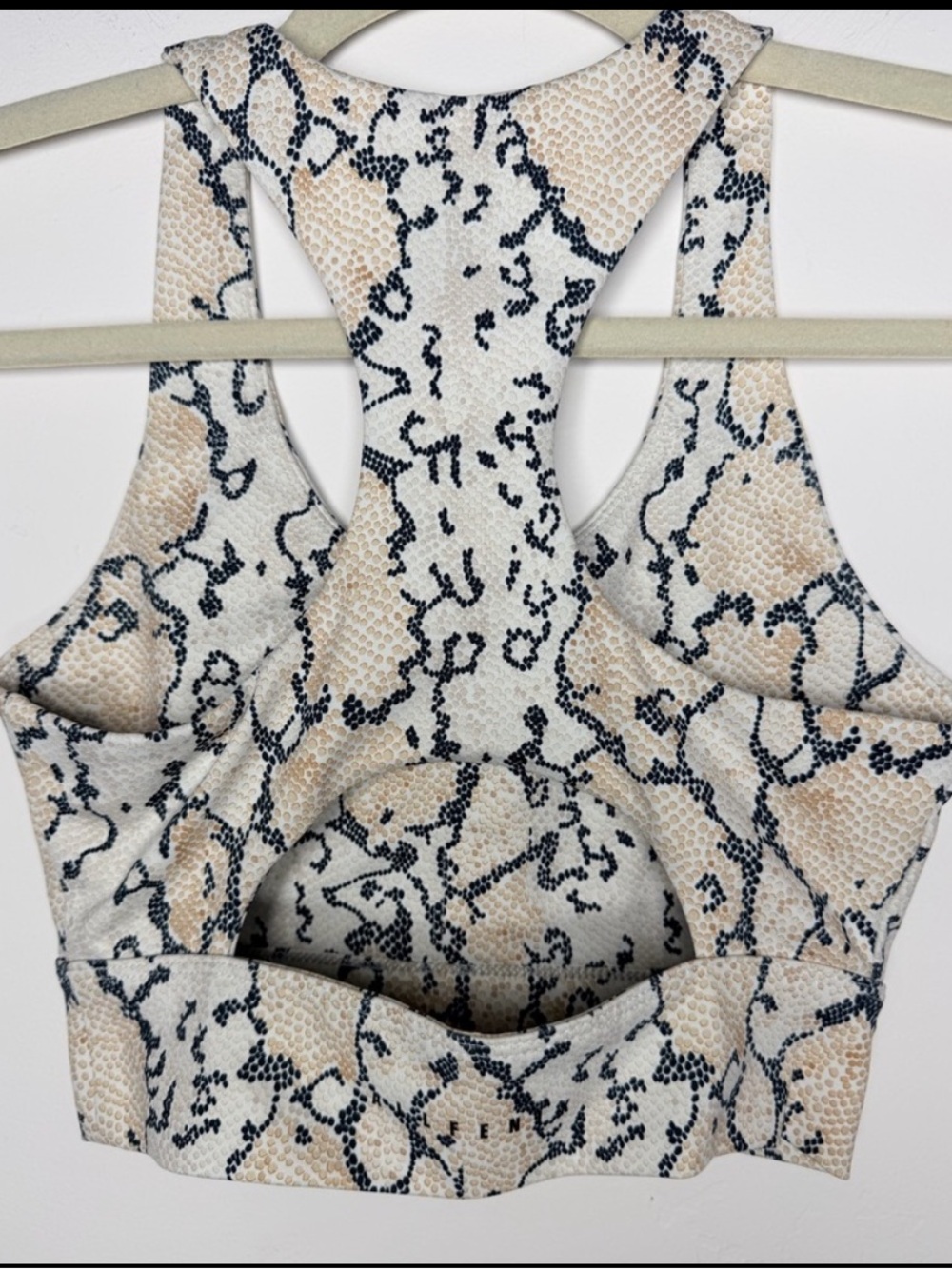ALLFENIX Snake Skin Sports Bra Anthropologie Small workout gym activewear EUC